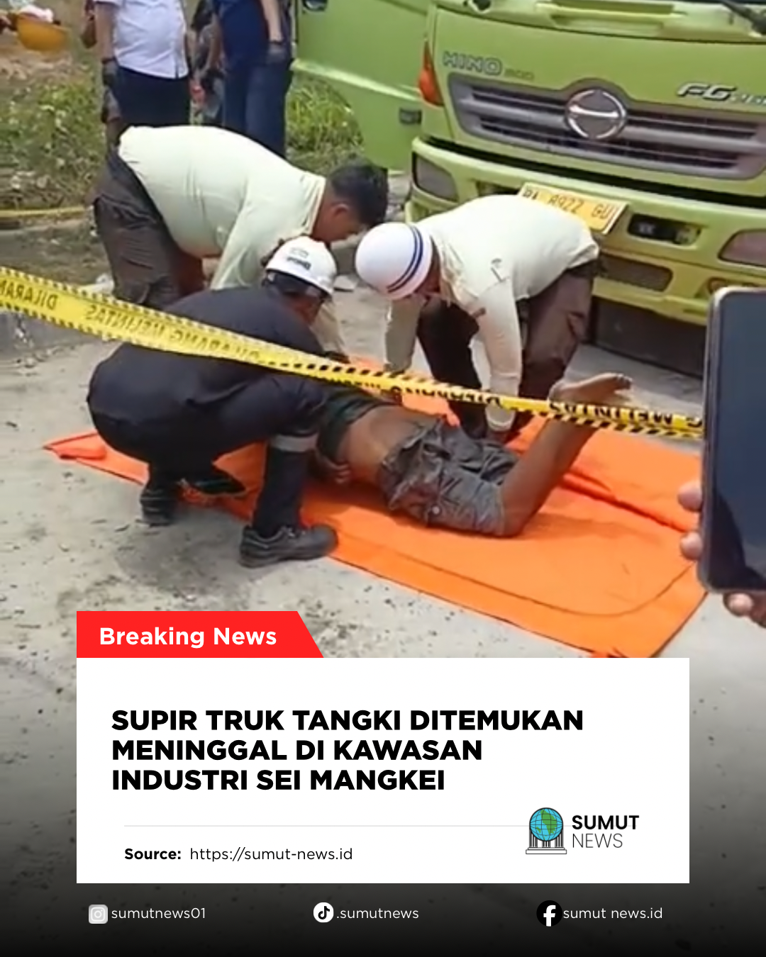 Supir Truk Tangki Ditemukan Meninggal di Kawasan Industri Sei Mangkei